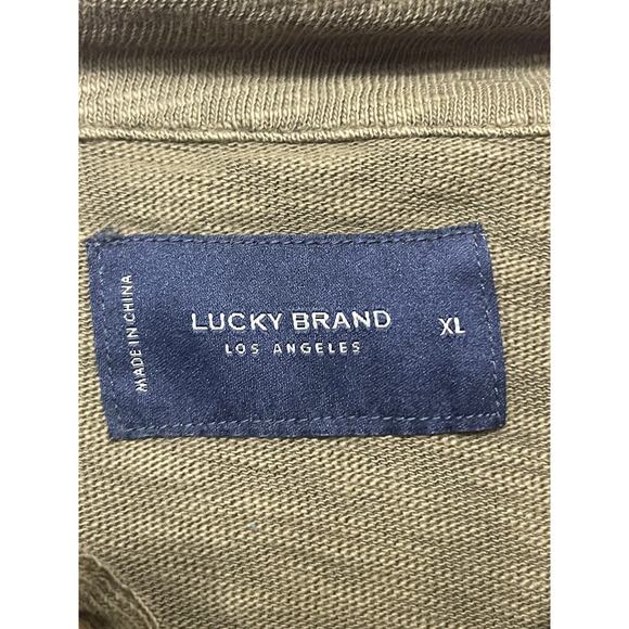 Lucky Brand Mens Polo XL Green Long‎ Sleeve Collared Pullover Knit Stretchy New - Picture 4 of 9